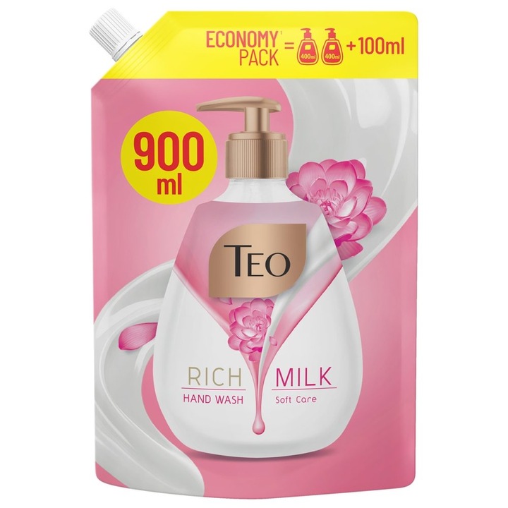 Sapun Lichid, Teo, Rezerva 900 ml Soft Care
