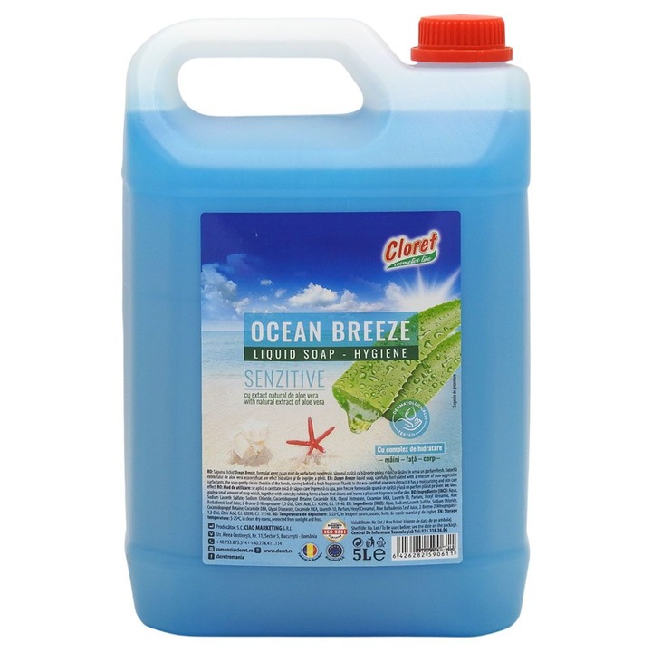 Sapun Lichid, Cloret, 5 L Cremos Ocean Breeze