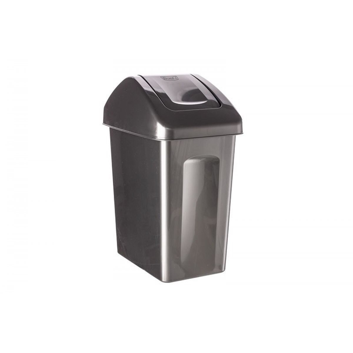 Cos de gunoi BranQ, 10 l, Plastic, Gri inchis