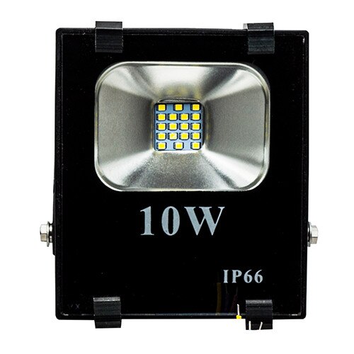 Proiector LED slim 220V exterior 10W lumina alb rece 6500K