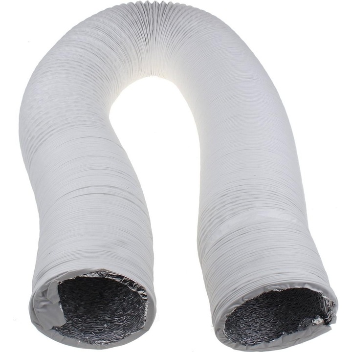 Furtun de evacuare aer flexibil PVC alb 125 mm L=10 m Universal