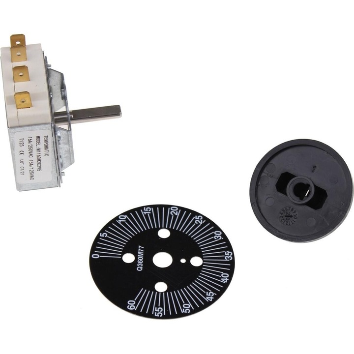 Temporizator/Minuterie mecanica cu 4 contacte, 60 min, pentru uscator rufe, UNIVERSAL