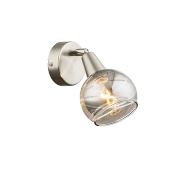 Aplica ROMAN AP-45651-8, 1 x LED E14, 4W, 400lm, 3000K, 230V, Nichel mat Aplica ROMAN AP-45651-8, 1 x LED E14, 4W, 400lm, 3000K, 230V, Nichel mat