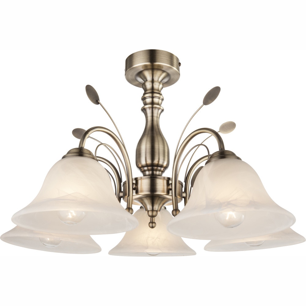 Plafoniera POSADAS AP-30992-4, 5 x E27, 60W, 230V, Bronz, Alb