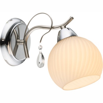 Aplica PERDITA AP-45288W, 1 x E14, 60W, 230V, Cromat, Alb Aplica PERDITA AP-45288W, 1 x E14, 60W, 230V, Cromat, Alb