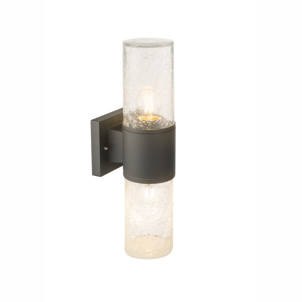 Aplica NINA AP-67589W, 2 x E27, 60W, 230V, Antracit, Argintiu