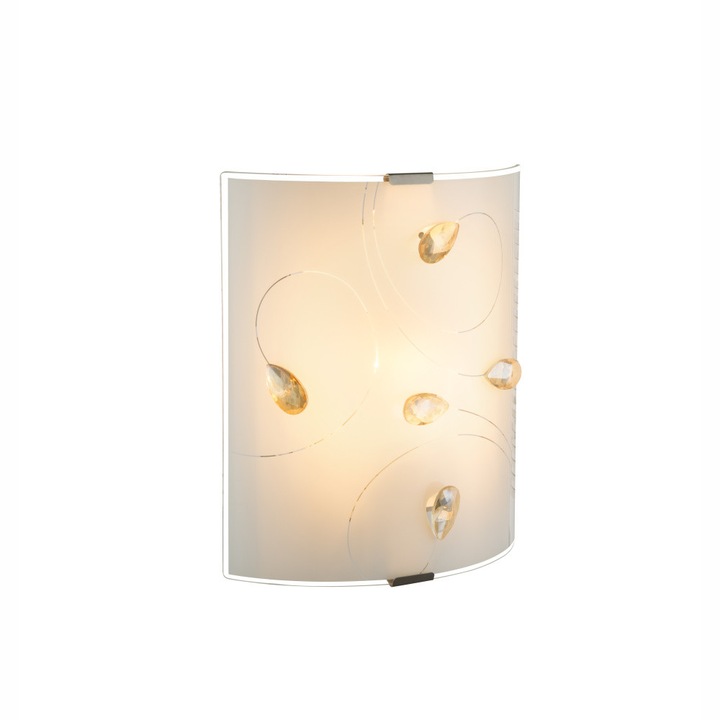 Aplica TAVEUNI AP-59606W, 1 x E27, 60W, 230V, Satinat, Cromat