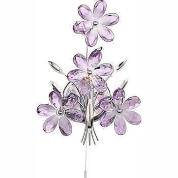 Aplica PURPLE AP-4852, 1 x E14, 40W, 230V, Lila, Cromat Aplica PURPLE AP-4852, 1 x E14, 40W, 230V, Lila, Cromat