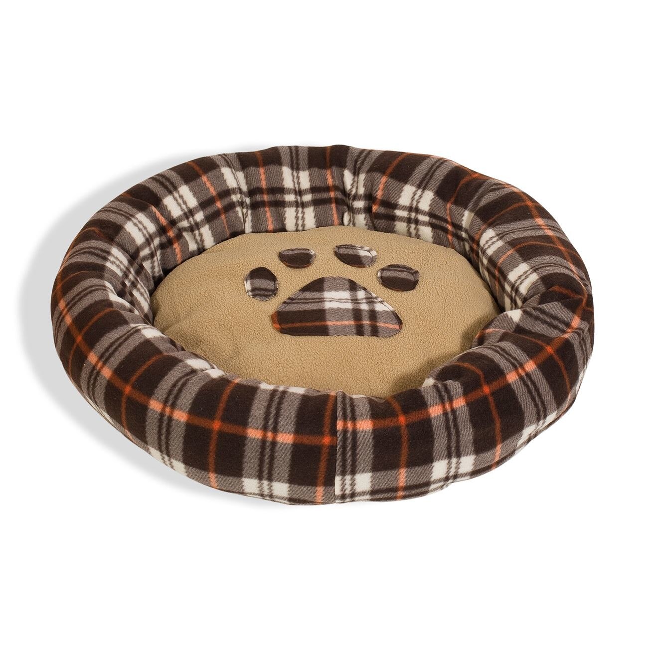 Pat caini/pisici oval burete 60 cm, material moale si pufos