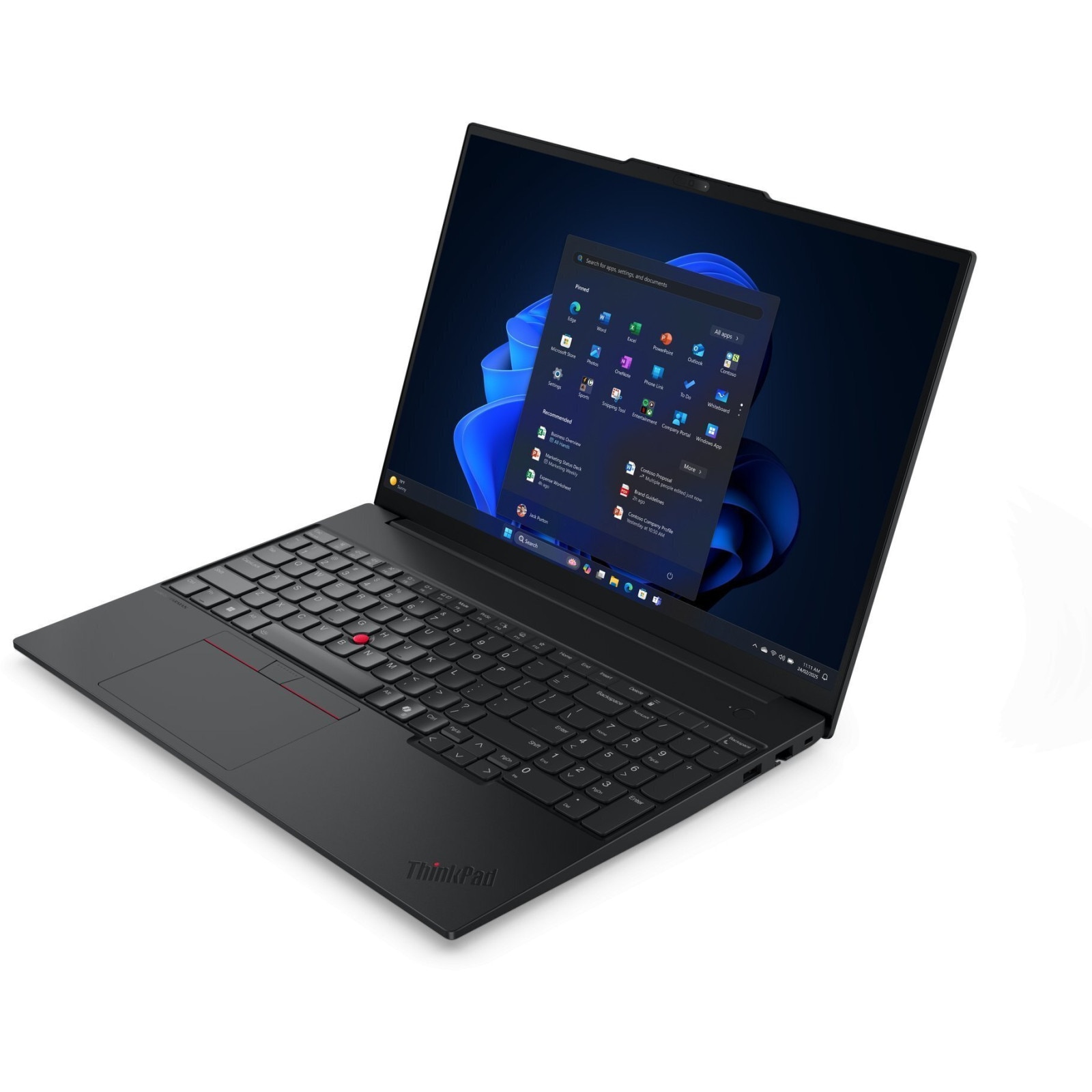 Laptop Lenovo ThinkPad E16 G3, 16" WUXGA, Intel® Core™ Ultra 7 256V pana la 4.8 GHz, 16 GB RAM LPDDR5x 8533, 512 GB SSD, Intel Arc Graphics, Windows 11 Pro, Black 512 GB
