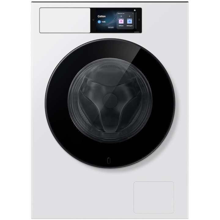 Masina de spalat rufe Samsung WF90H09C4WT2, 1400 rpm, Clasa A, 7"LCD Display, AI Wash+, AI Ecobbuble, Super Speed 39, Auto Dispense, Smart Things, Digital Motor Inverter, Alba