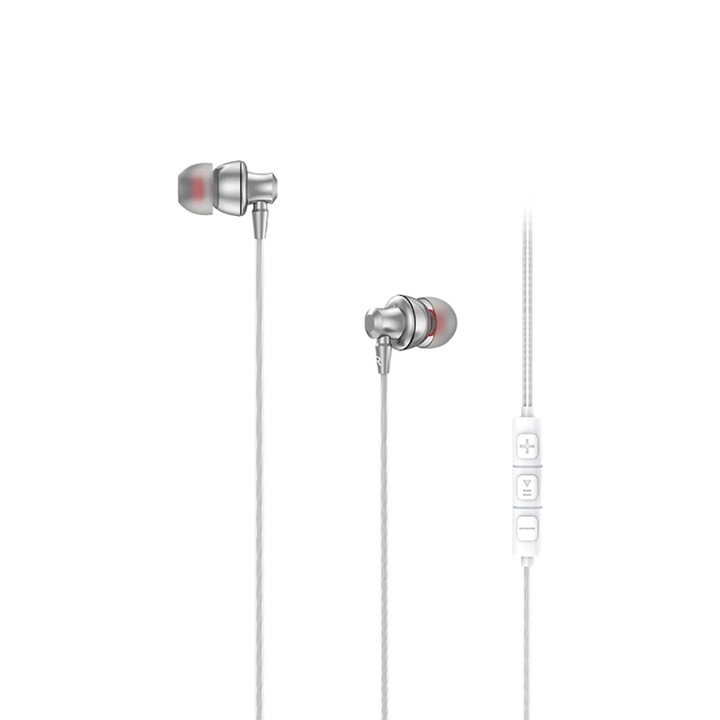 Căști ttec Pop Fit Style USB-C stereo in-ear cu microfon - Argintii