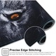 Mousepad pentru gaming K0443-emagCJ-5913, extra mare 90 x 40 cm, 2 mm, margine cusuta, baza antiderapanta din cauciuc, negru/gri (lion print)