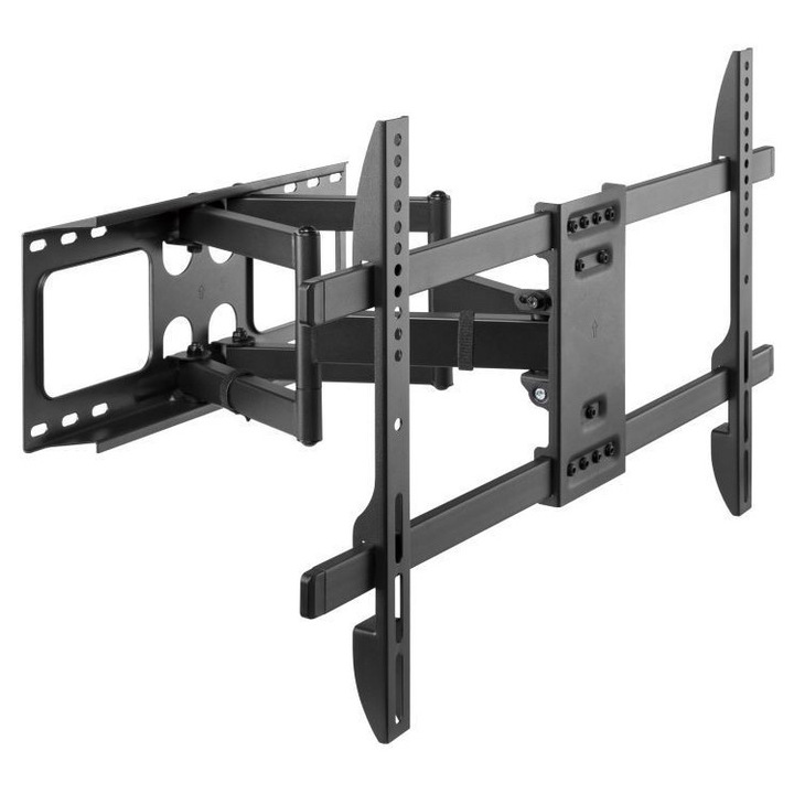EQuip 37"-80" állítható fali TV tartó, fekete, 100x100mm