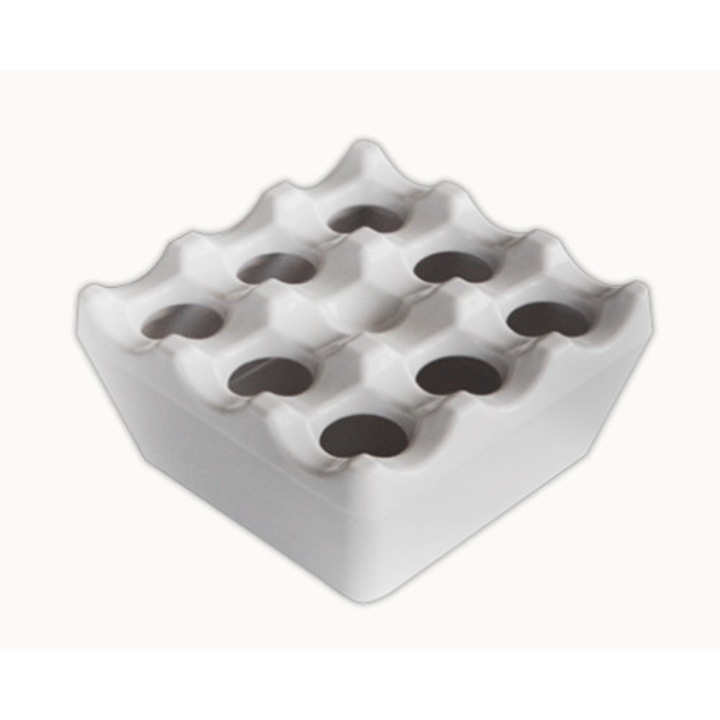 Scrumiera antivant patrata 9x9cm alba