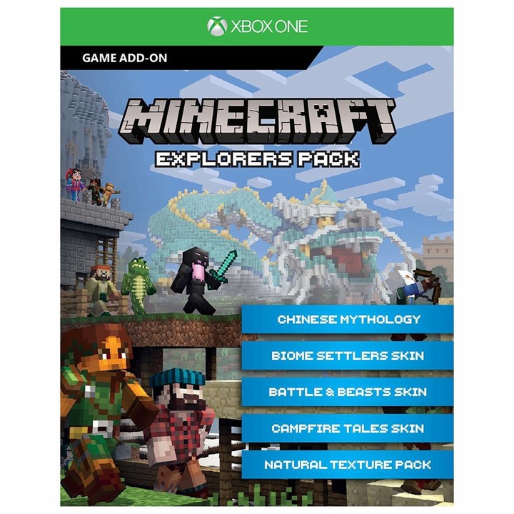 Microsoft Minecraft Explorers Pack Játék, Xbox One-hoz, Letöltési kód
