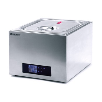 Aparat de gatit Sous-Vide GN 2/3 Hendi, 400 W, Termostat 35°-90°C, Capac sigilat ermetic, Argintiu Aparat de gatit Sous-Vide GN 2/3 Hendi, 400 W, Termostat 35°-90°C, Capac sigilat ermetic, Argintiu