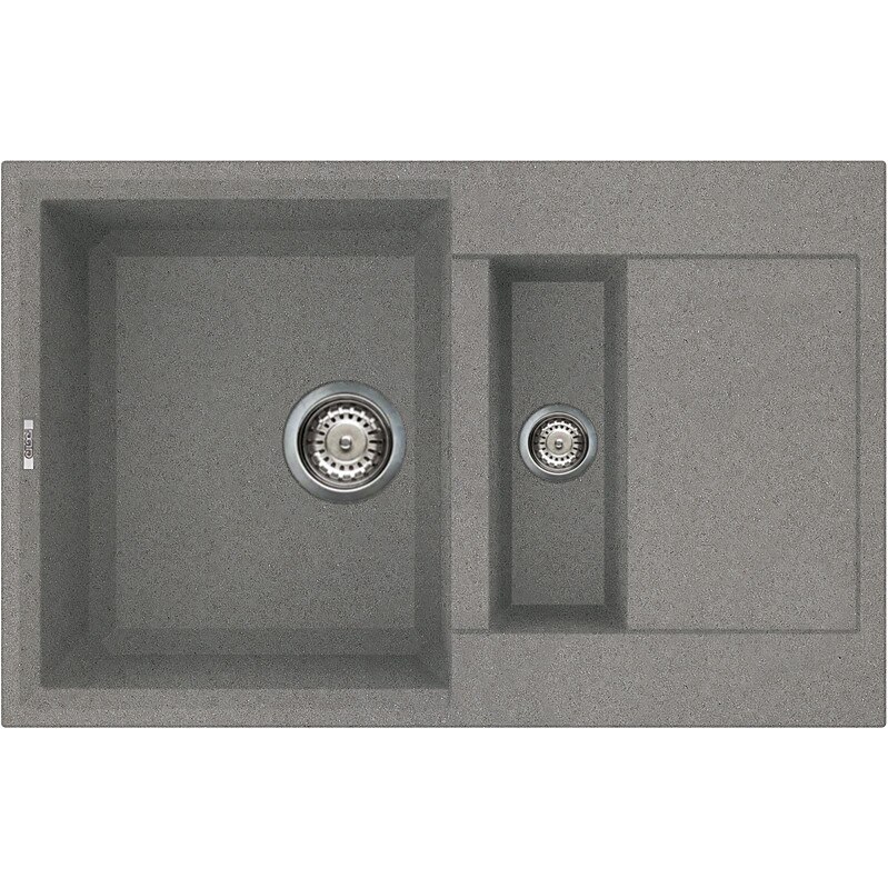 Chiuveta metaltek Easy 325, 780 x 500 mm, adancime 220/120 mm, cuva reversibila, Titanium M73