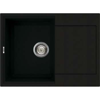 Chiuveta granitek Easy 135, 680 x 500 mm, adancime 210 mm, cuva reversibila, Full Black G40 Chiuveta granitek Easy 135, 680 x 500 mm, adancime 210 mm, cuva reversibila, Full Black G40
