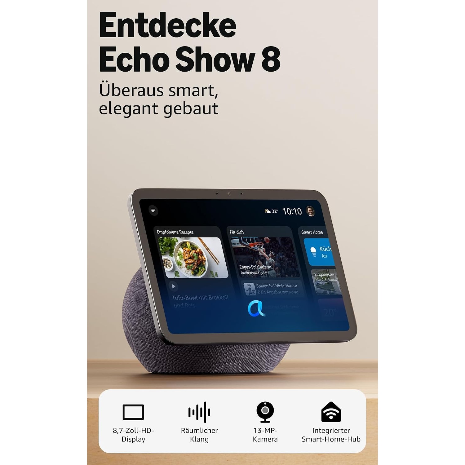 Boxa inteligenta Amazon Echo Show 8 2025 Graphite - eMAG.ro