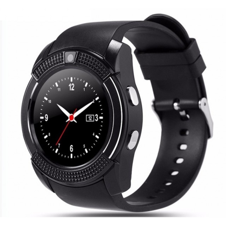 M Star Ventura 008 Phone Okosóra, 1.3 Mp kamera, Karcolásgátló, Elvesztés elleni funkció, Lépésszámláló, 2.18-as közösségi média verzió, Fekete
