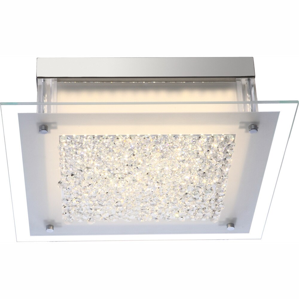 Plafoniera LEAH AP-50688, 1 x LED, 17,3W, 1730lm, 4000K, 51,2V, Cromat, Satinat