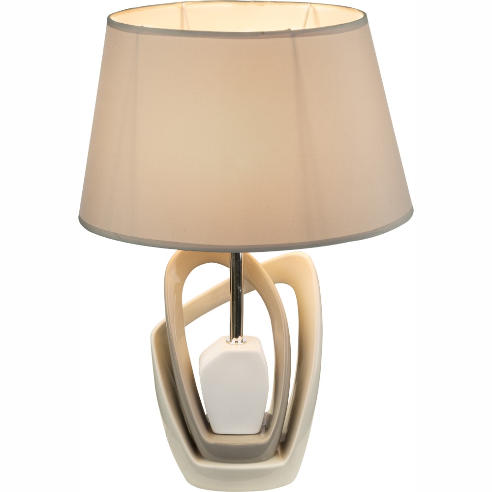 Veioza ceramica, Globo, 21642T, Abajur din textil, Comutator, 310x200x470 mm, 1xE27, 40W 230V, Bej