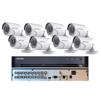 Kit Supraveghere 8 Camere Full HD Interior/Exterior IR 20m + DVR 16 canale video / 1 canal audio, 1080P Kit Supraveghere 8 Camere Full HD Interior/Exterior IR 20m + DVR 16 canale video / 1 canal audio, 1080P