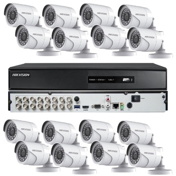 Kit Supraveghere 16 Camere 720P Interior/Exterior IR 20m + DVR 16 canale video / 1 canal audio Kit Supraveghere 16 Camere 720P Interior/Exterior IR 20m + DVR 16 canale video / 1 canal audio
