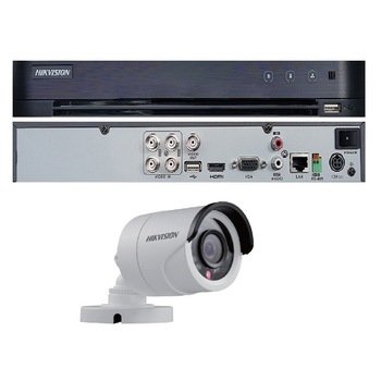Kit Supraveghere 1 Camera Full HD Interior/Exterior IR 20m + DVR 4 canale video / 1 canal audio, 1080P Kit Supraveghere 1 Camera Full HD Interior/Exterior IR 20m + DVR 4 canale video / 1 canal audio, 1080P