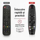 Telecomanda LG Magic Remote MR20GA, functie vocala, asociere simpla, taste rapide Netflix Prime Video Disney+, inlocuire pentru Smart TV LG, neagra