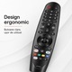 Telecomanda LG Magic Remote MR20GA, functie vocala, asociere simpla, taste rapide Netflix Prime Video Disney+, inlocuire pentru Smart TV LG, neagra