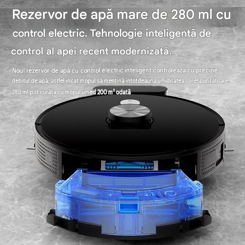 Robot aspirator LiDAR Arvada® SmartClean A8S, aspirare si mop 3 in 1, 4500 Pa, Wi-Fi, aplicatie Tuya, baterie 5200 mAh, autonomie 90–120 min, Negru