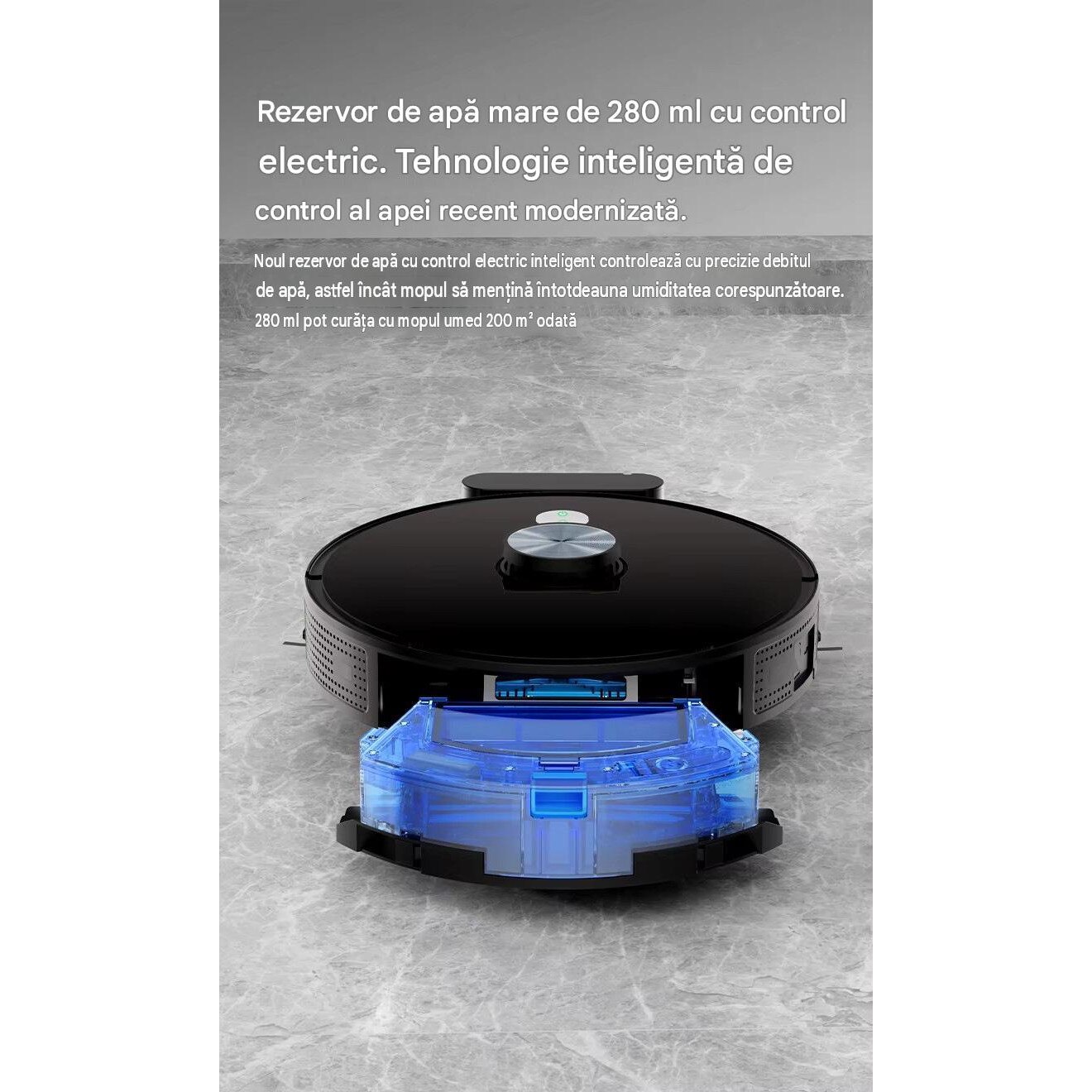 Robot aspirator LiDAR Arvada® SmartClean A8S, aspirare si mop 3 in 1, 4500 Pa, Wi-Fi, aplicatie Tuya, baterie 5200 mAh, autonomie 90–120 min, Negru