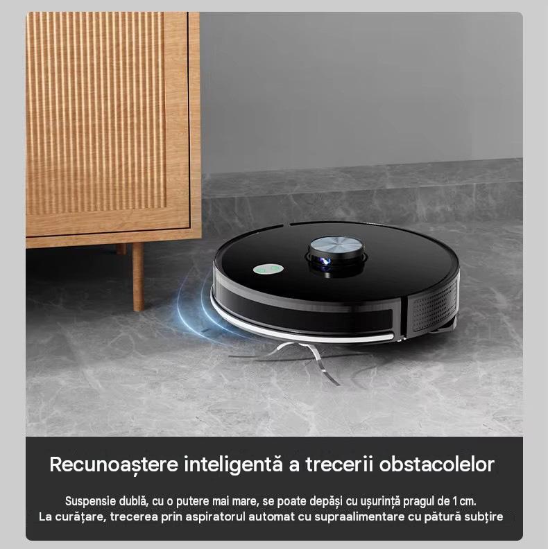 Robot aspirator LiDAR Arvada® SmartClean A8S, aspirare si mop 3 in 1, 4500 Pa, Wi-Fi, aplicatie Tuya, baterie 5200 mAh, autonomie 90–120 min, Negru
