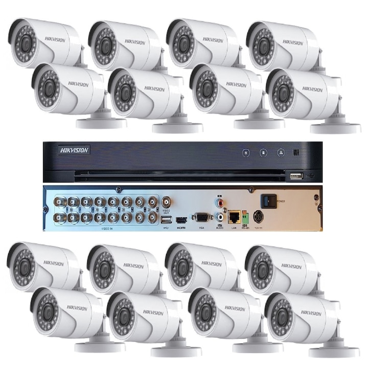 Sistem supraveghere mixt audio-video 3 camere Turbo HD 2MP DVR 4 canale 201901014352