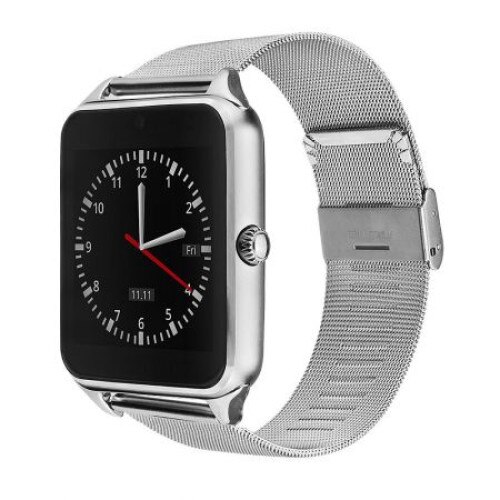 Ceas Smartwatch cu Telefon M Star Grand Time 8, Camera 1,3 Mp, Antizgarieturi, Bratara metalica, vesiune 2.18, Argintiu