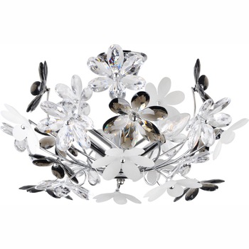 Lustra RAINBOW LA-48470-6, 3 x E14, 40W, 230V, Fumuriu, Clar, Cromat Lustra RAINBOW LA-48470-6, 3 x E14, 40W, 230V, Fumuriu, Clar, Cromat