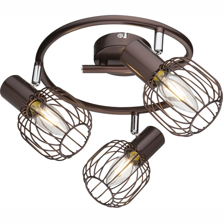 Спот AKIN S-45198-6, 3 x E14, 40W, 230V, кафяво