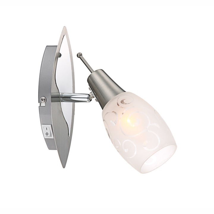 Спот FLORITA S-45015-8, 1 x E14, 40W, 230V, Хром, Никел, Мат, Сатен