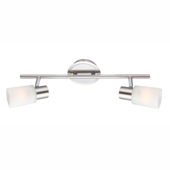 Spot KATI S-45086-7, 2 x E14, 40W, 230V, Cromat, Satinat, Nichel, Alb Spot KATI S-45086-7, 2 x E14, 40W, 230V, Cromat, Satinat, Nichel, Alb