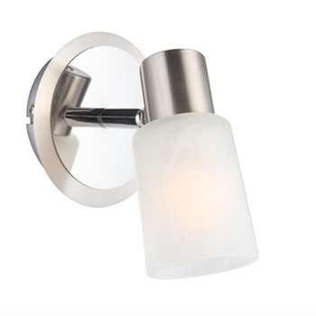 Spot KATI S-45086-8, 1 x E14, 40W, 230V, Cromat, Satinat, Nichel, Alb Spot KATI S-45086-8, 1 x E14, 40W, 230V, Cromat, Satinat, Nichel, Alb