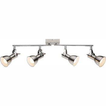 Spot FARGO S-45357-5, 4 x E14, 40W, 230V, Nichel, Satinat, Alb Spot FARGO S-45357-5, 4 x E14, 40W, 230V, Nichel, Satinat, Alb