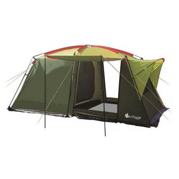 Палатка за къмпинг за 4 души MirCamping, водонепроницаема, с 2 стаи, зелена Z-TOOLS / ZTS2259