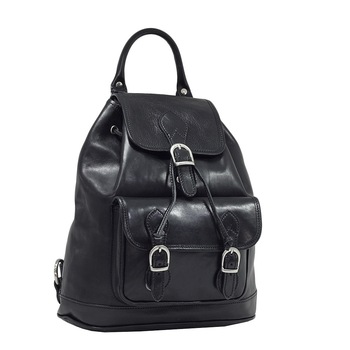 Rucsac dama din piele naturala vachetta, negru, Suveran, Made in Italy, 4034 Rucsac dama din piele naturala vachetta, negru, Suveran, Made in Italy, 4034