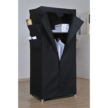 Dulap textil Unic Spot, cu 1 fermoar, 70 x 46 x 154 cm, Negru Dulap textil Unic Spot, cu 1 fermoar, 70 x 46 x 154 cm, Negru