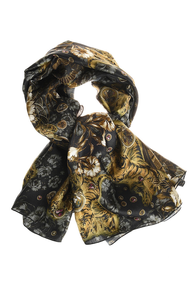 Esarfa cu imprimeu diverse culori Roberto Cavalli Class