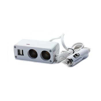 Adaptor Kraftmann 2 prize si 2 USB , de culoare neagra , durabil Adaptor Kraftmann 2 prize si 2 USB , de culoare neagra , durabil