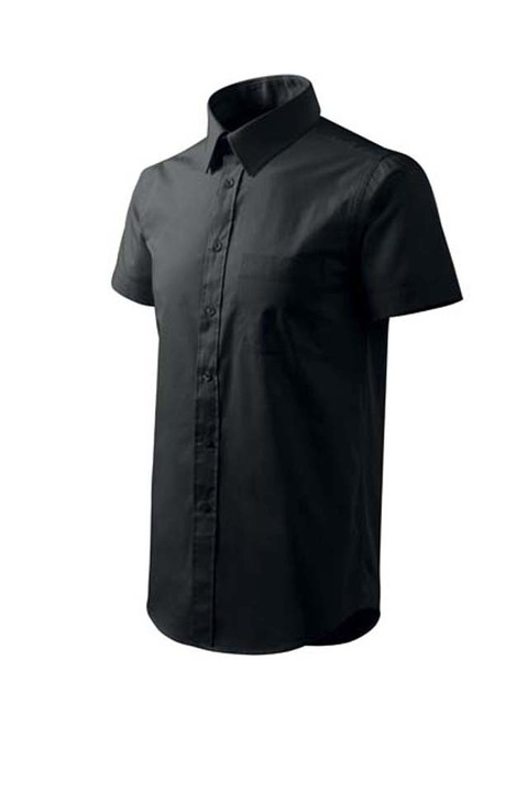 Camasa Malfini barbati bumbac maneca scurta neagra 3XL