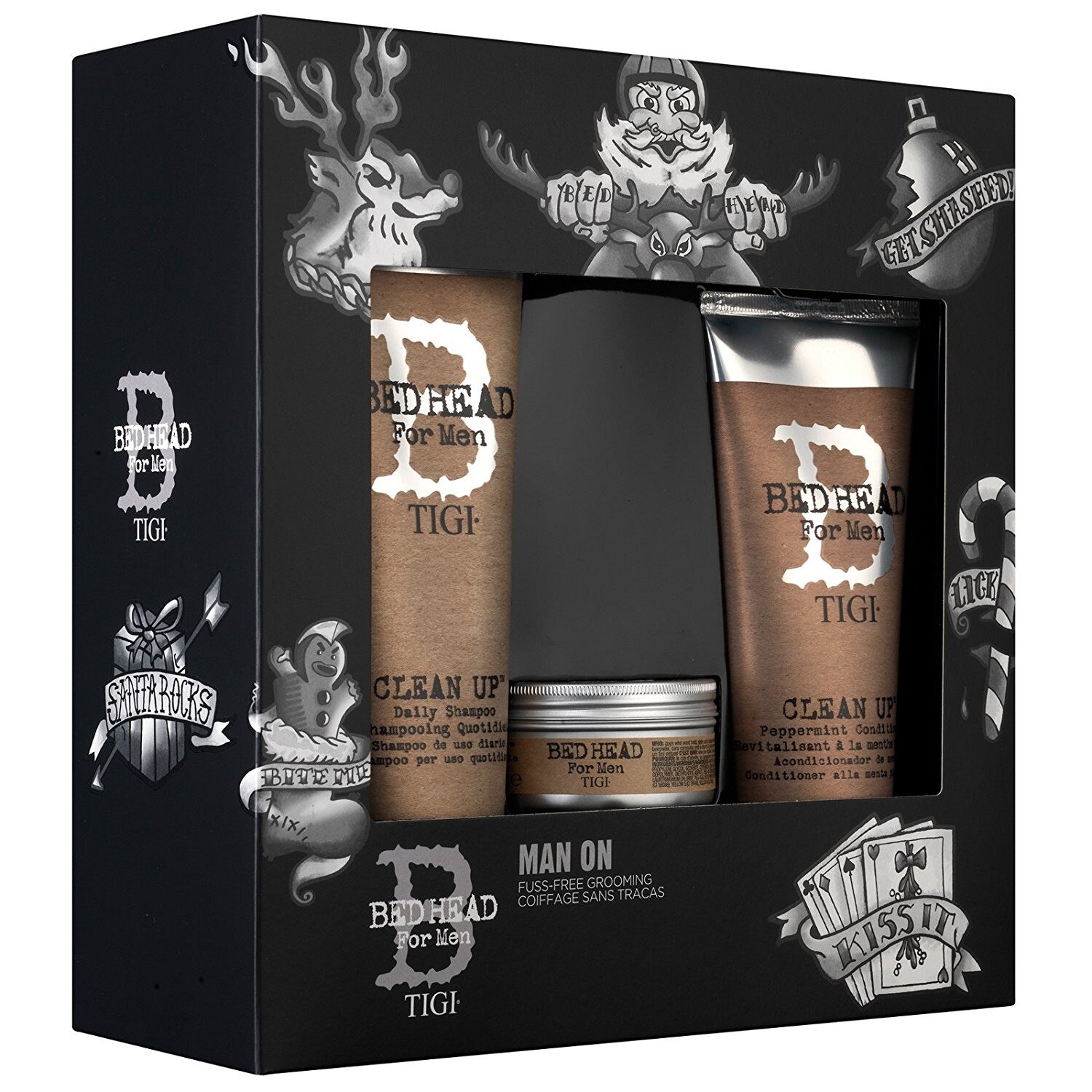 Set produse TIGI MAN ON SET CLEAN UP SHAMPOO 250 ml + CONDITIONER 250 ml + MATTE SEP 85 ml